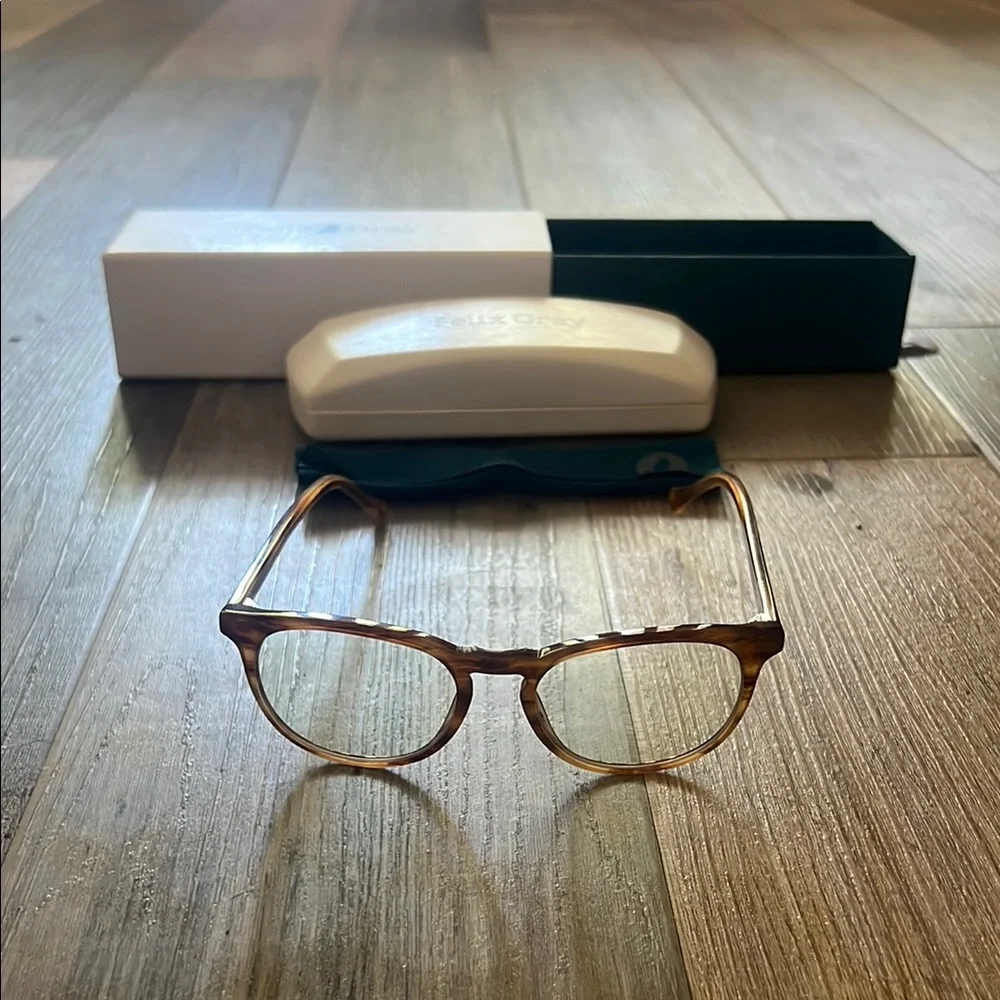 Felix Gray Tortoise Eyeglasses with Case OS